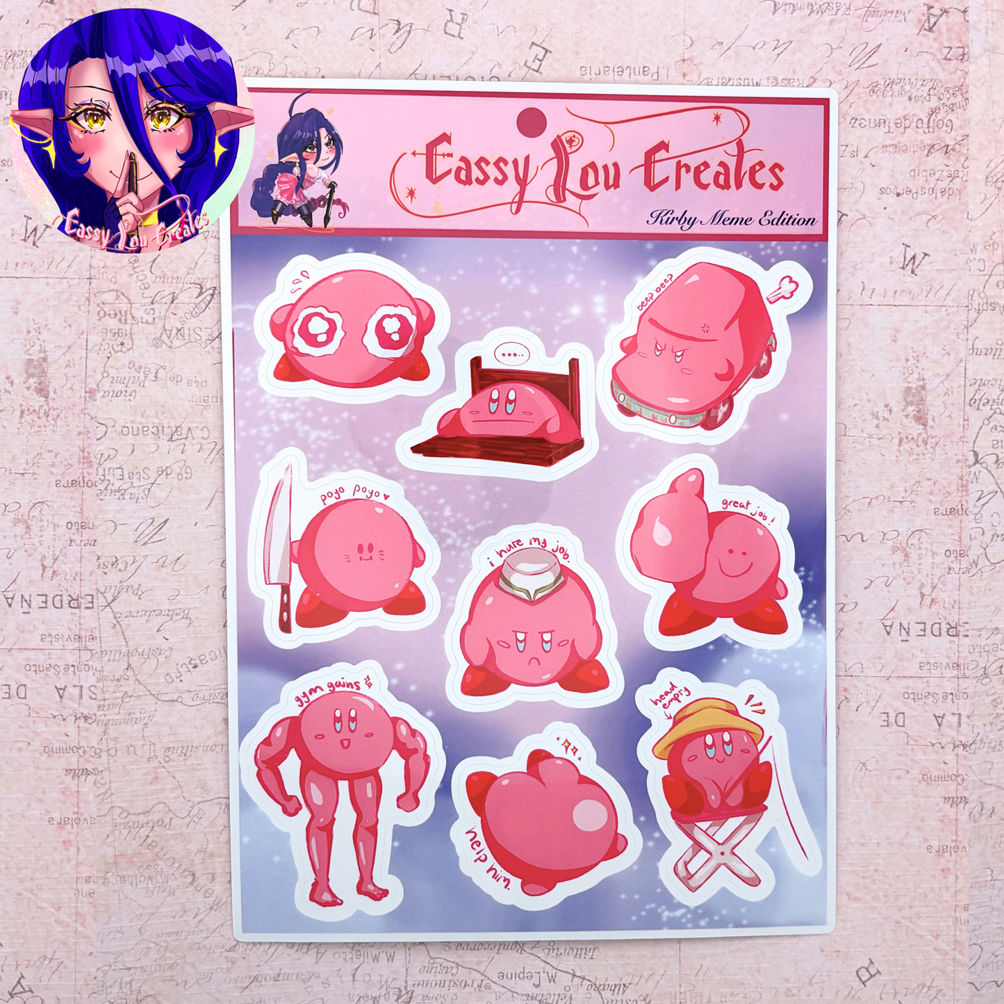 Pink Puff Sticker Sheet