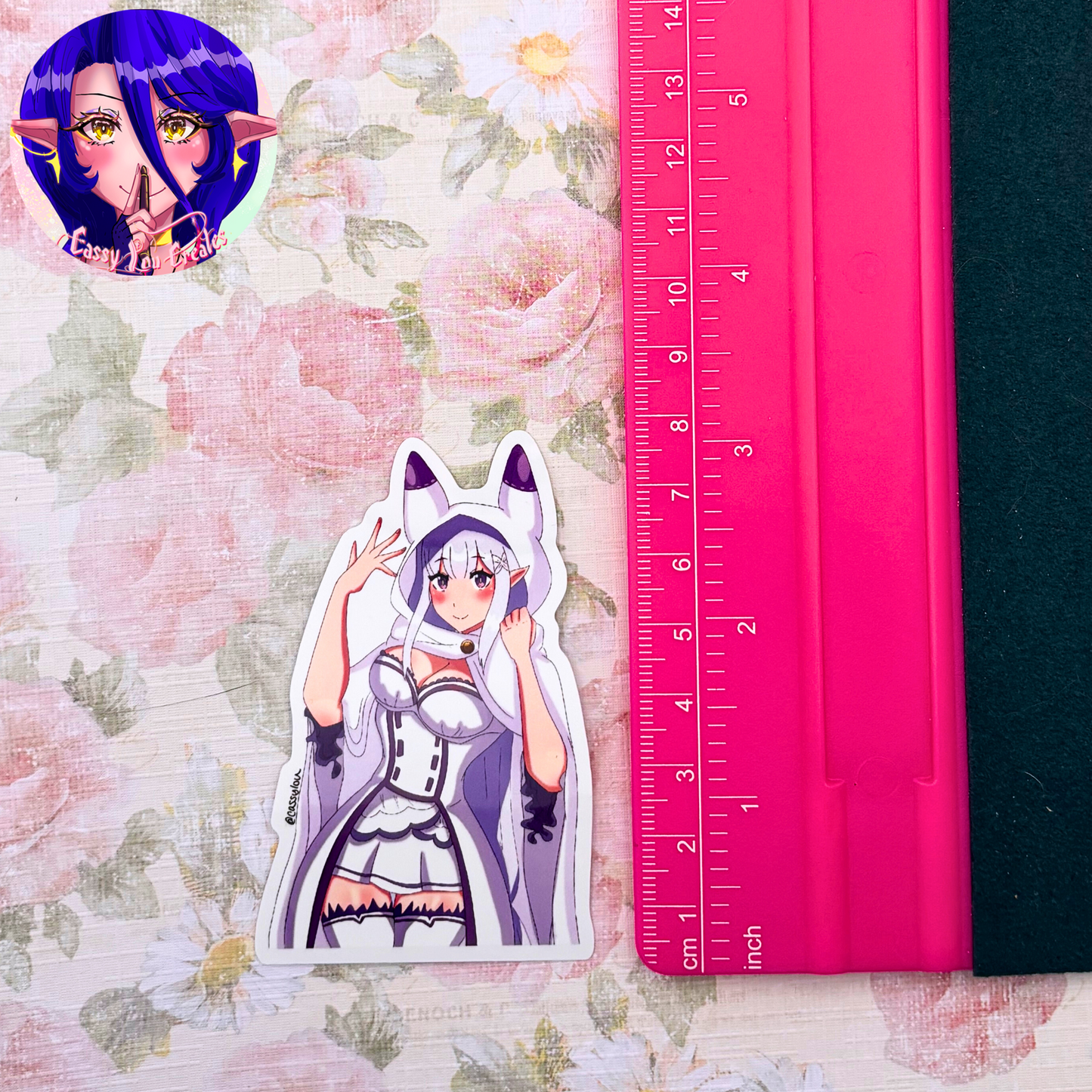 Re:Zero | Rem and Ram and Emilia Glossy Vinyl Stickers