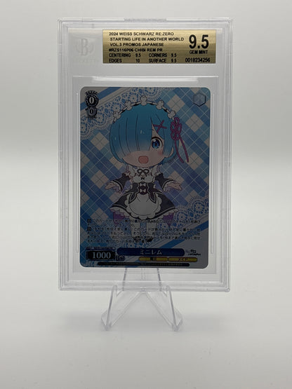 BGS 9.5 + 10 Weiss Schwarz Re:Zero Vol.3 Kawaii Chibi Rem RZ/S116-P06 PR