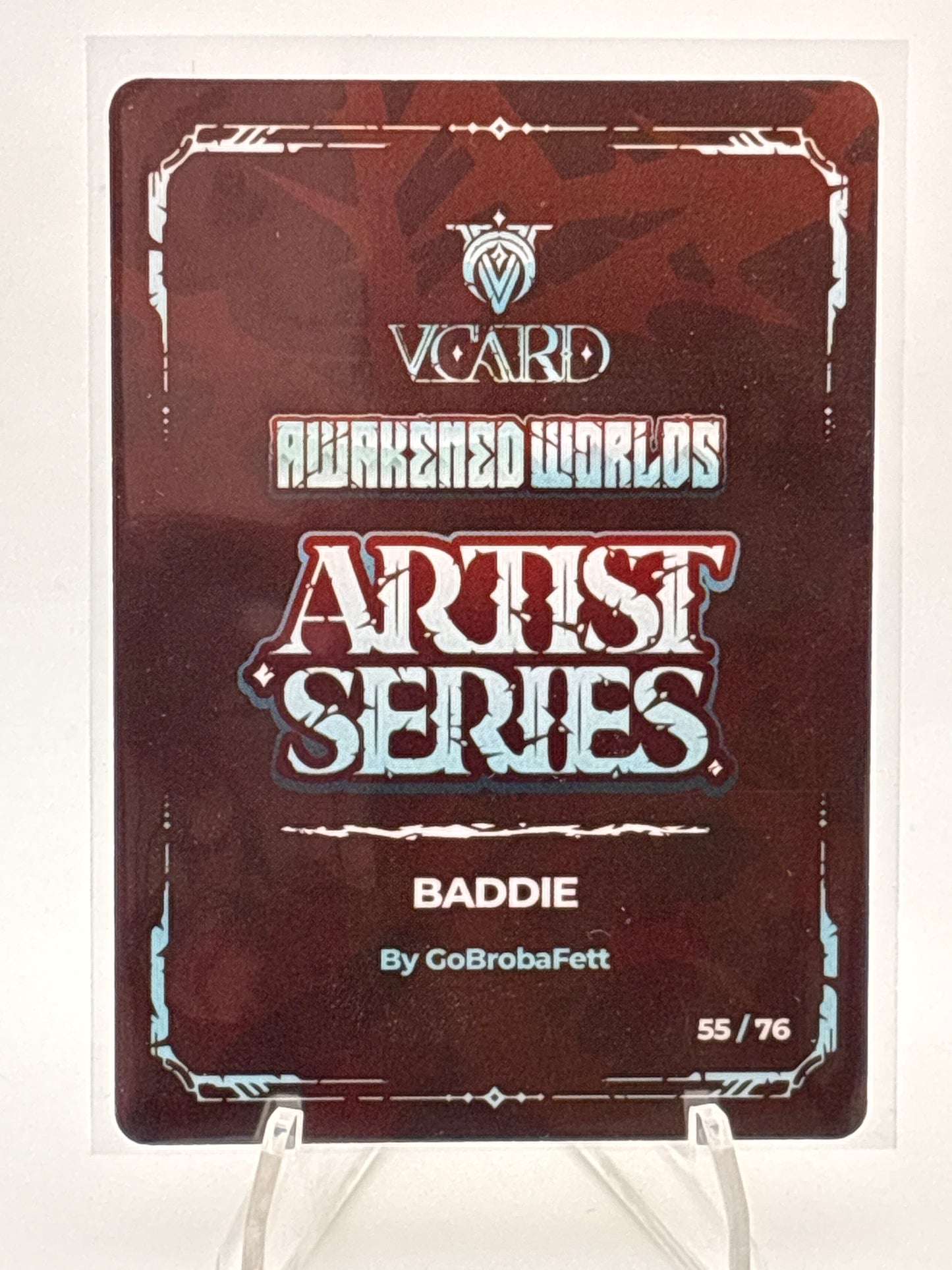 VCard TCG Awakened Worlds Baddie | 55/76 GoBrobaFett Artist Series