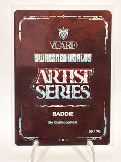 VCard TCG Awakened Worlds Baddie | 55/76 GoBrobaFett Artist Series