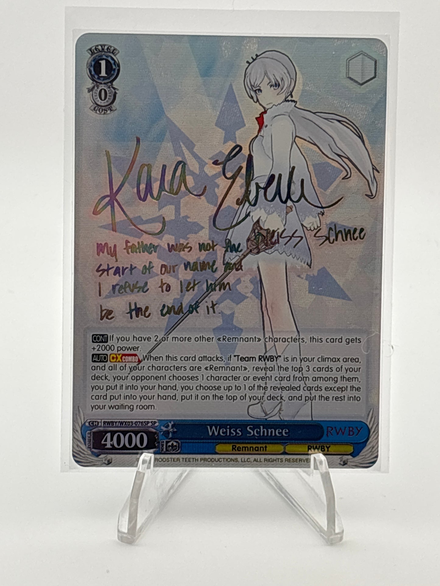 [EN] Weiss Schwarz Premium RWBY Booster Single Card SPs