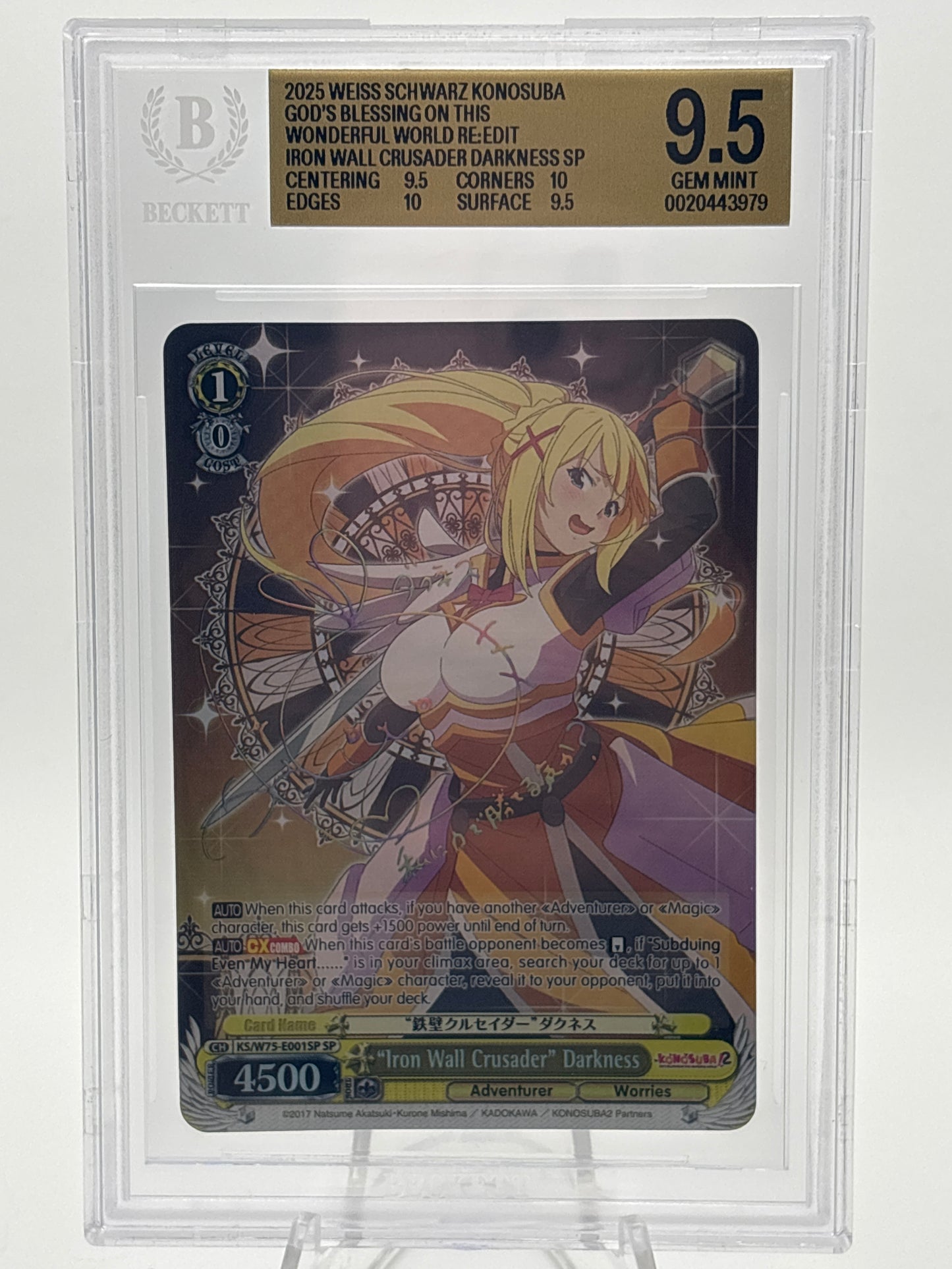 [EN] Weiss Schwarz Konosuba Re:Edit Darkness | KS/W75-E001SP SP BGS 9.5