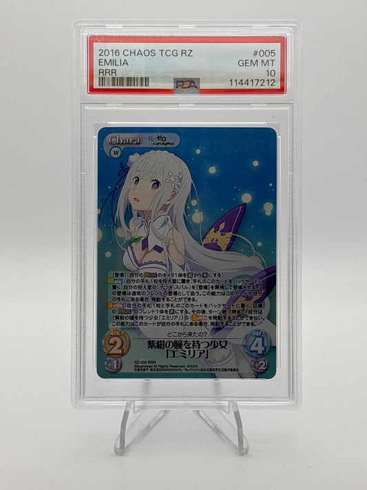 Chaos TCG Re:Zero Emilia PSA 10 | RZ-005 RRR