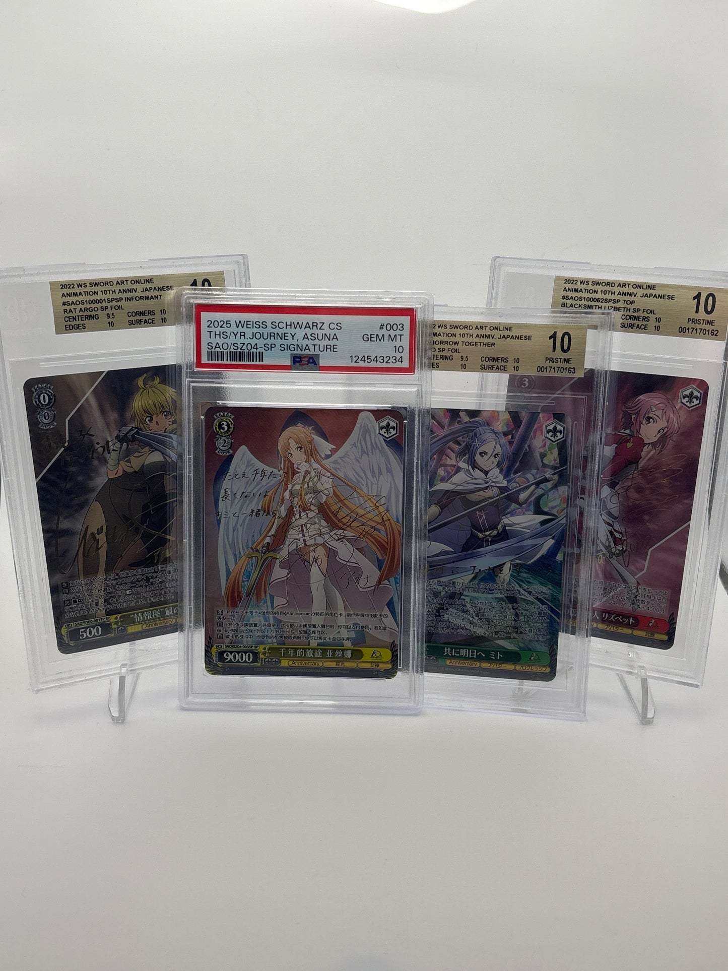 Weiss Schwarz SAO 10th Ann. Asuna, Mito, Liz, Argo | BGS/PSA 10