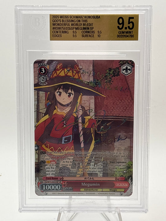 [EN] Weiss Schwarz Konosuba Re:Edit Megumin | KS/W75-E035SP SP BGS 9.5