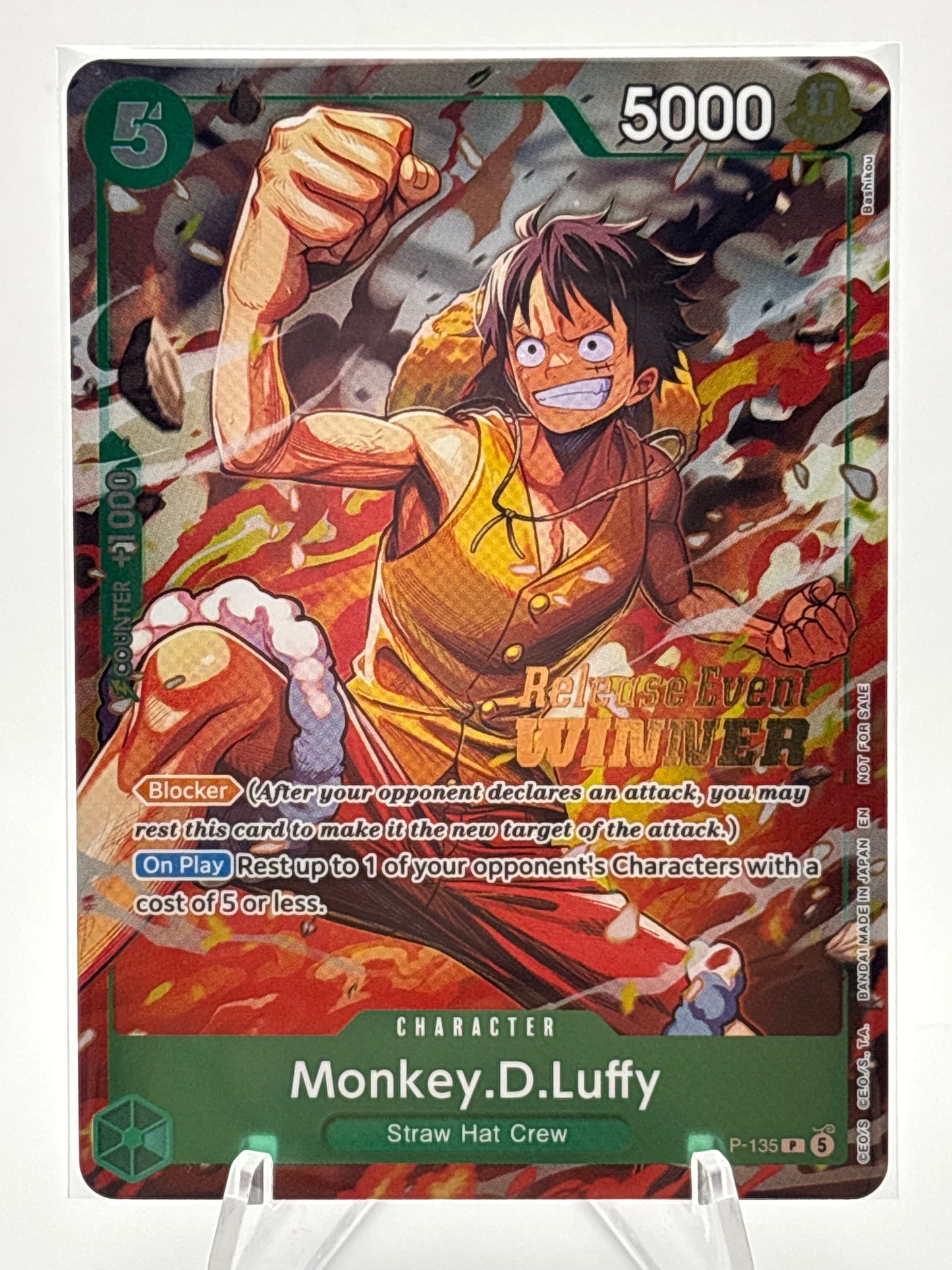 [EN] One Piece Release Event Winner Monkey.D.Luffy | P-135
