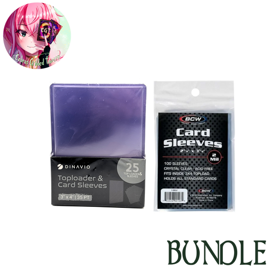BCW Card Sleeves and Dinavio Toploader Bundle