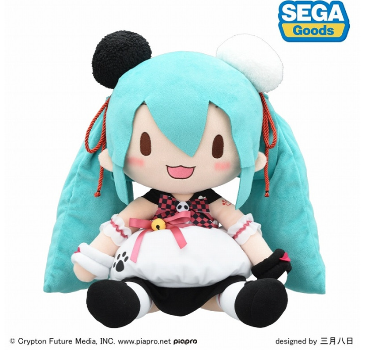 Hatsune Miku Panda Bun fuwa petit Plush LL