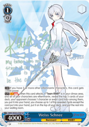 [EN] Weiss Schwarz Premium RWBY Booster Single Card SPs