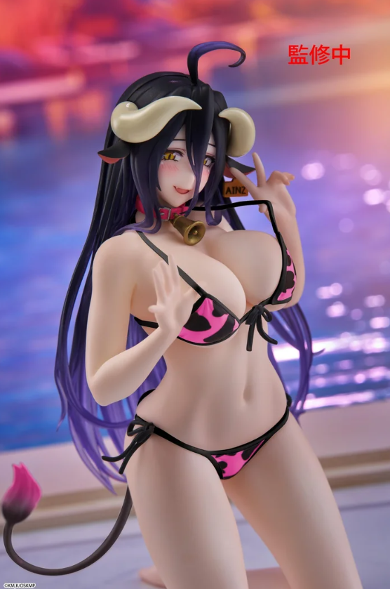 Desktop Cute Figure Overlord Albedo: Cow-Print Swimsuit Ver. Renewal Edition