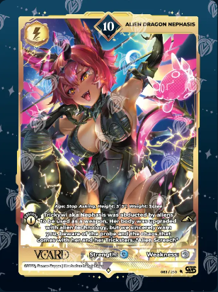 VCard TCG Awakened Worlds Alien Dragon Nephasis | 083/250