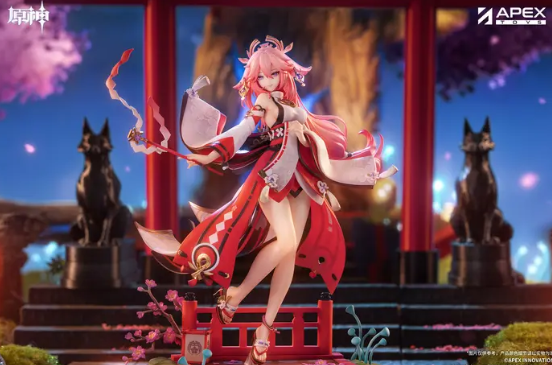 Genshin Impact Yae Miko: Astute Amusement Ver. 1/7 Scale Figure w/ Bonus: Grand Narukami Shrine Omamori