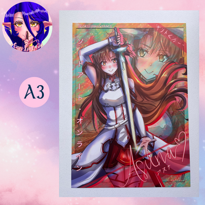 Sword Girl Matte Print Multiple Sizes