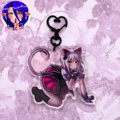 Devil Girls Glitter Epoxy Keychains