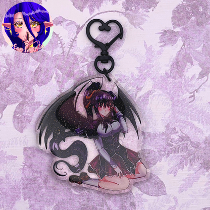Devil Girls Glitter Epoxy Keychains