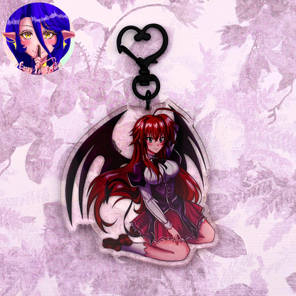 Devil Girls Glitter Epoxy Keychains