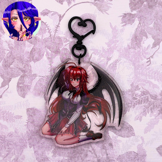 Highschool DxD | Rias, Akeno, and Koneko Glitter Epoxy Keychains