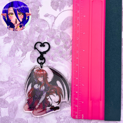 Devil Girls Glitter Epoxy Keychains