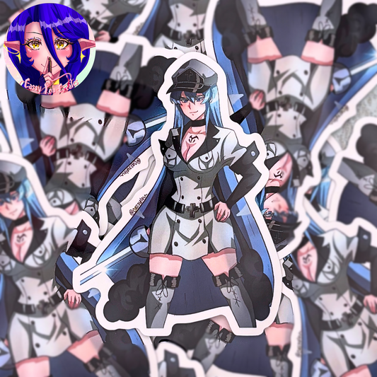 Akame Ga Kill | Esdeath Glossy Vinyl Sticker