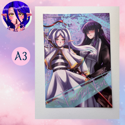 Elf & Human Mage Matte Prints Multiple Sizes
