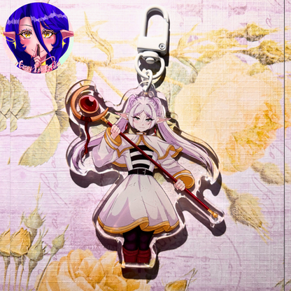 Elf Mage Glitter Epoxy Keychain