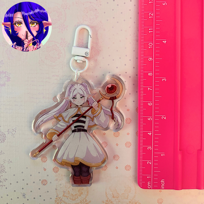 Elf Mage Glitter Epoxy Keychain