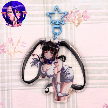 Goddess Girl Glitter Epoxy Keychain
