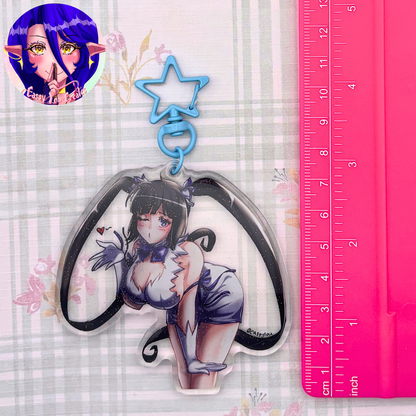 Goddess Girl Glitter Epoxy Keychain