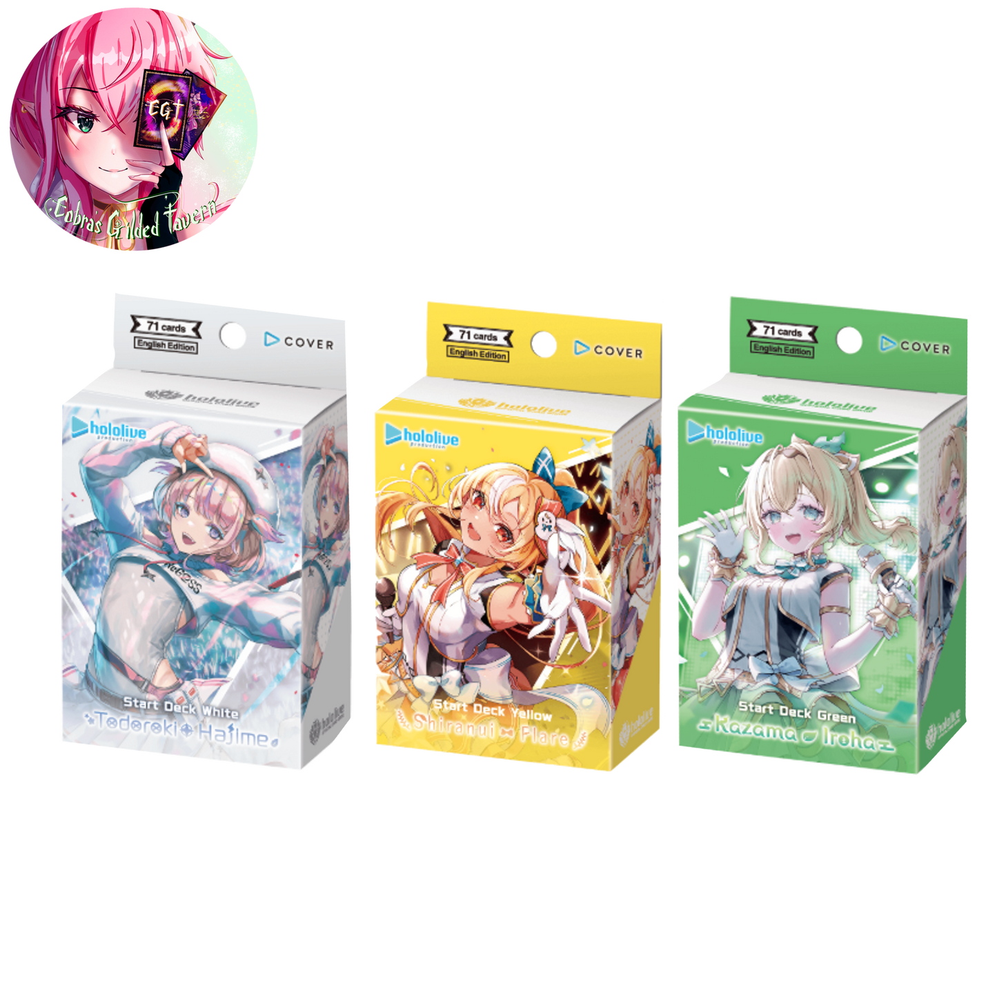 Green, Yellow, White Starter Decks | English hololive OFFICIAL CARD GAME
