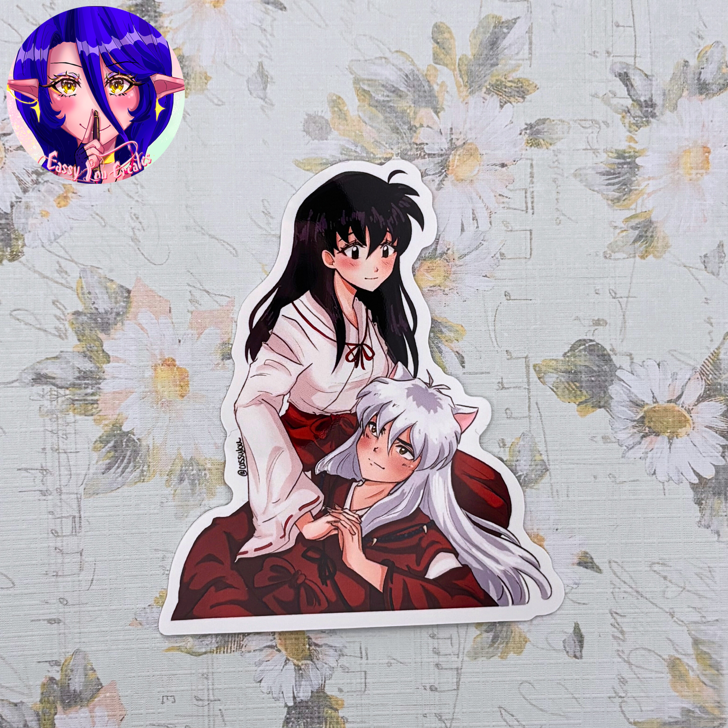Inuyasha and Kagome Glossy Vinyl Sticker