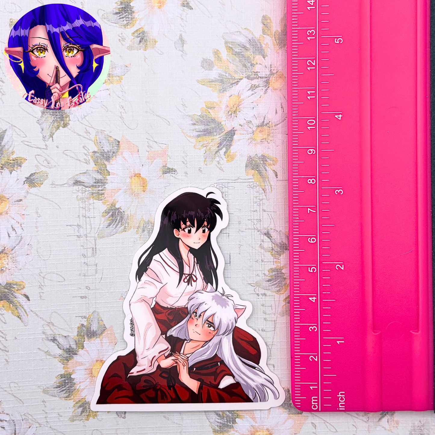 Inuyasha and Kagome Glossy Vinyl Sticker