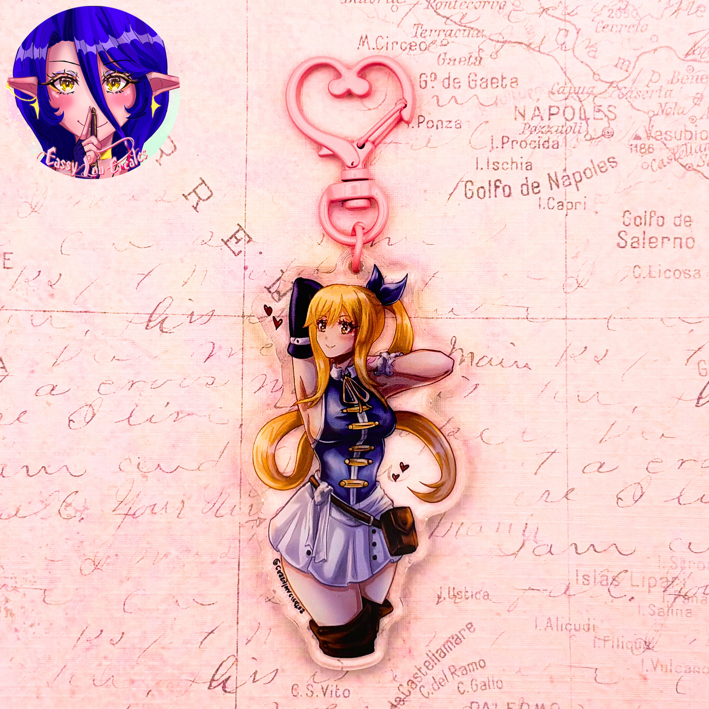 Celestial Spirit Mage Glitter Epoxy Keychain