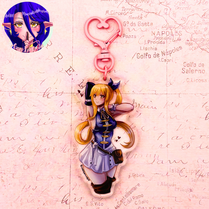 Celestial Spirit Mage Glitter Epoxy Keychain