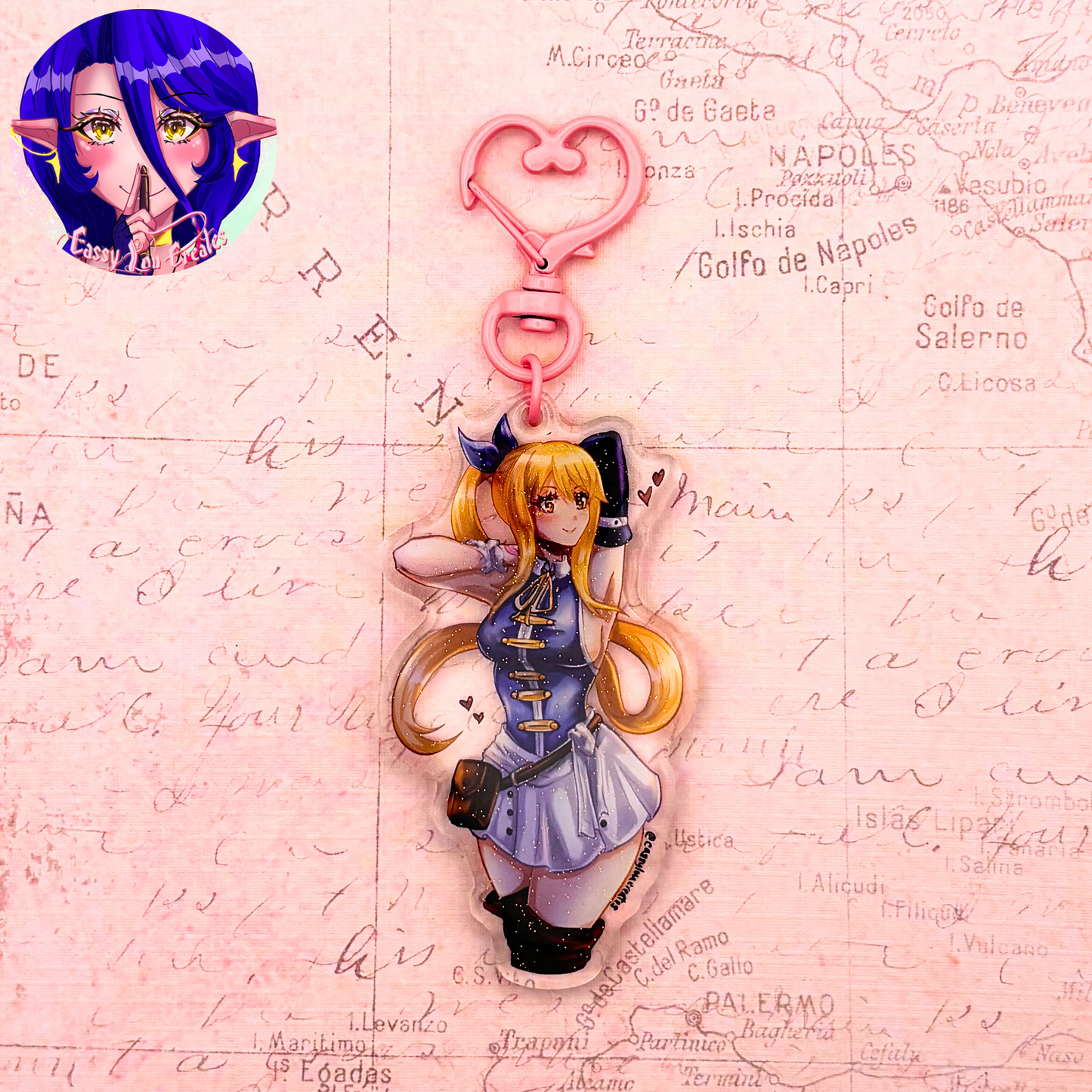 Celestial Spirit Mage Glitter Epoxy Keychain