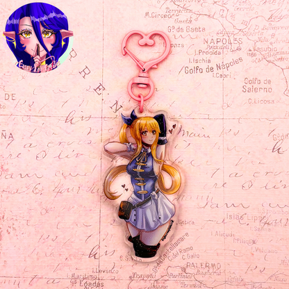 Celestial Spirit Mage Glitter Epoxy Keychain