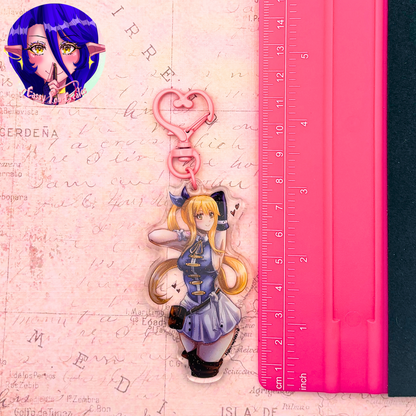 Celestial Spirit Mage Glitter Epoxy Keychain