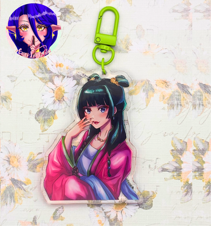 Apothecary Girl Glitter Epoxy Keychain