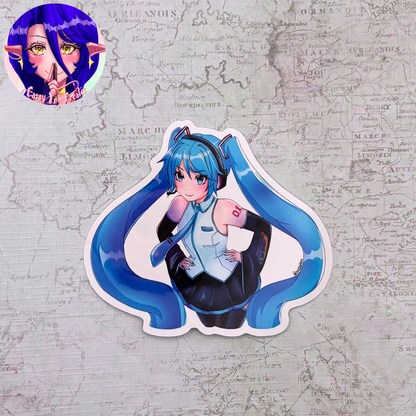 Vocaloid Miku Glossy Vinyl Sticker