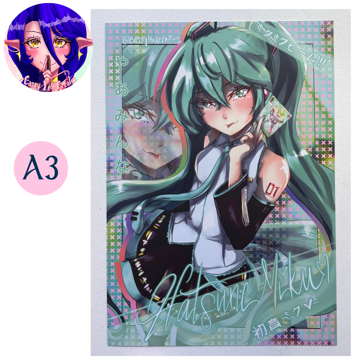 Vocaloid Miku Print Multiple Sizes