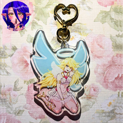 Angel Girls Glitter Epoxy Keychains