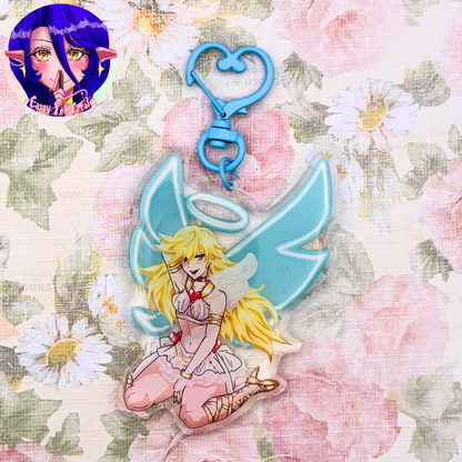 Angel Girls Glitter Epoxy Keychains