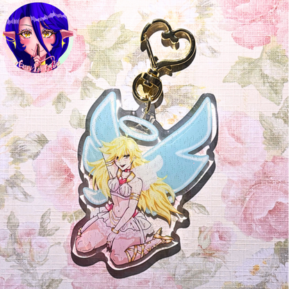 Angel Girls Glitter Epoxy Keychains
