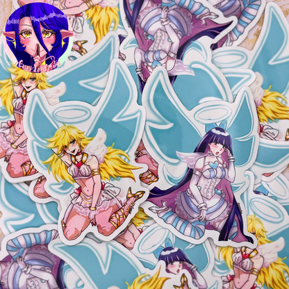 Angel Girls Glossy Vinyl Stickers