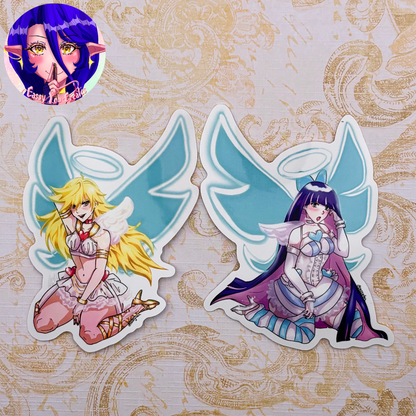 Angel Girls Glossy Vinyl Stickers