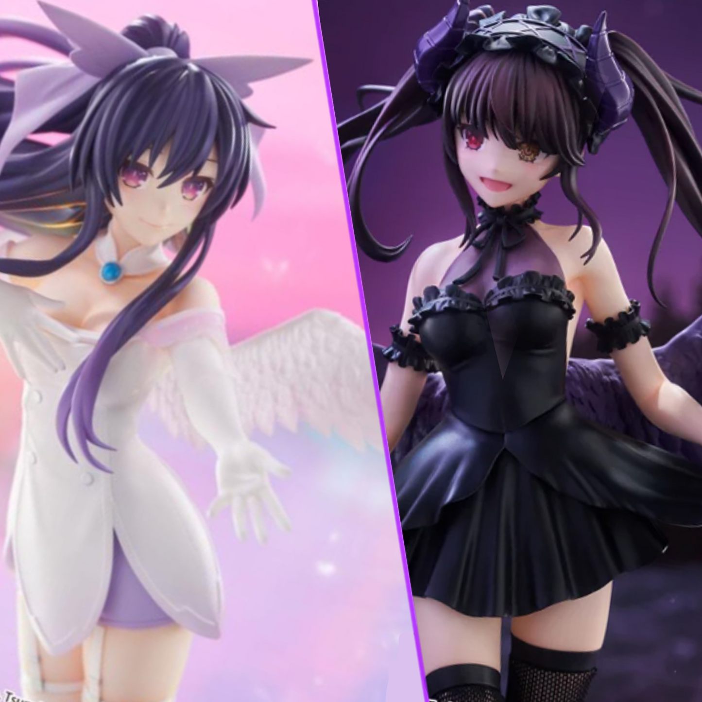 BiCute Dark/Pure Figure Date A Live V Kurumi Tokisaki & Tohka Yatogami