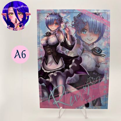 Blue Maid Girl Matte Print Multiple Sizes