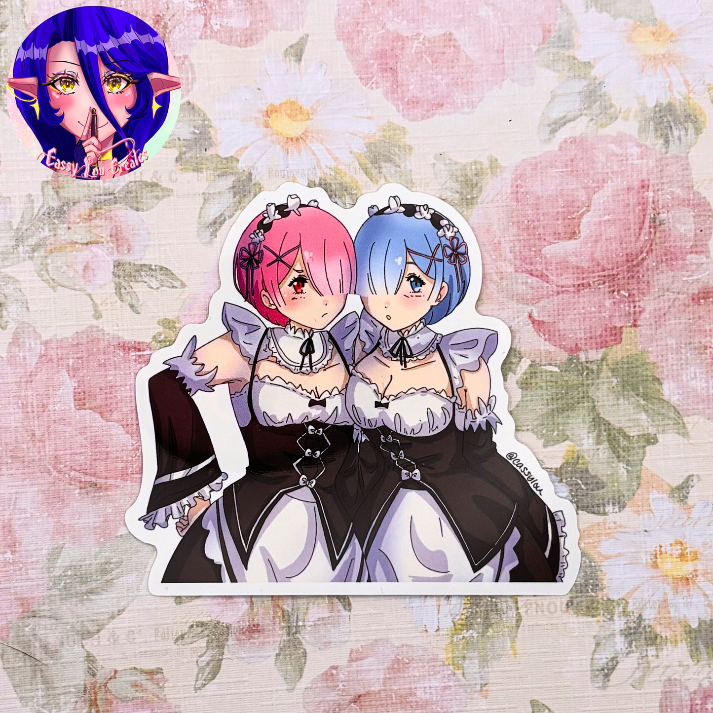 Re:Zero | Rem and Ram and Emilia Glossy Vinyl Stickers