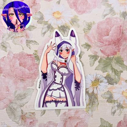 Elf Girl and Maids Glossy Vinyl Stickers