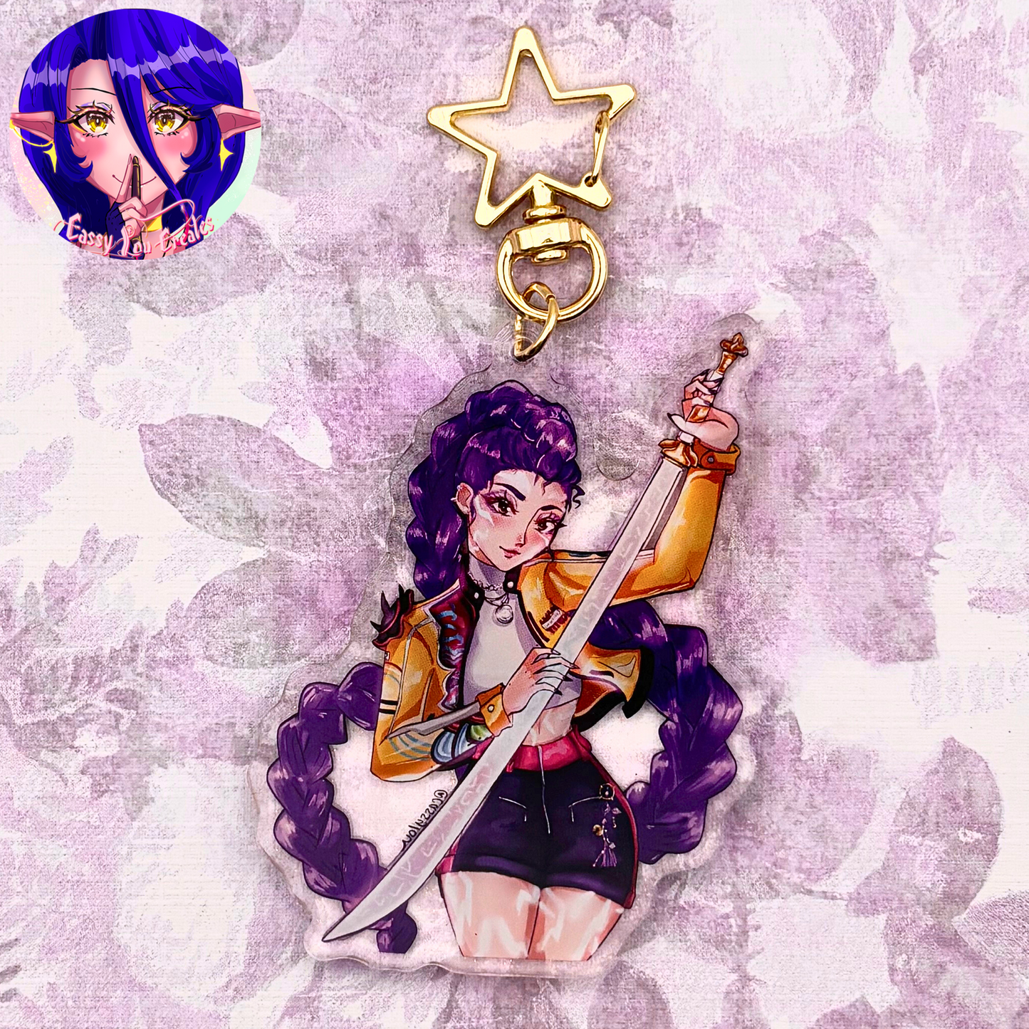 K-Pop Girl Band Glitter Epoxy Keychains